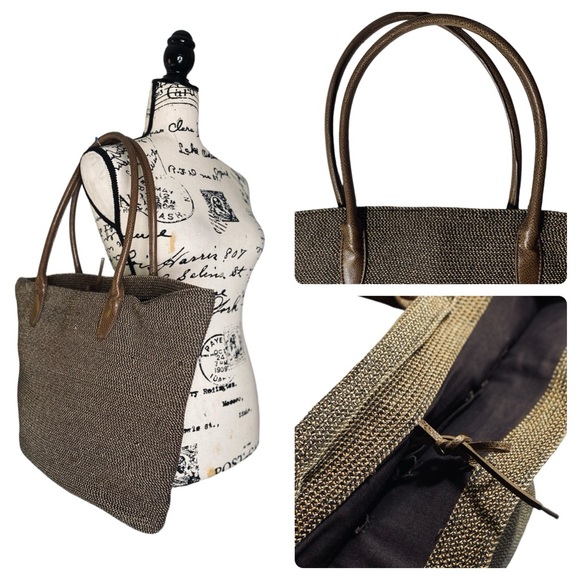 TALBOTS BOHO Style Braided Twine Tote Shoulder Bag - Picture 14 of 15